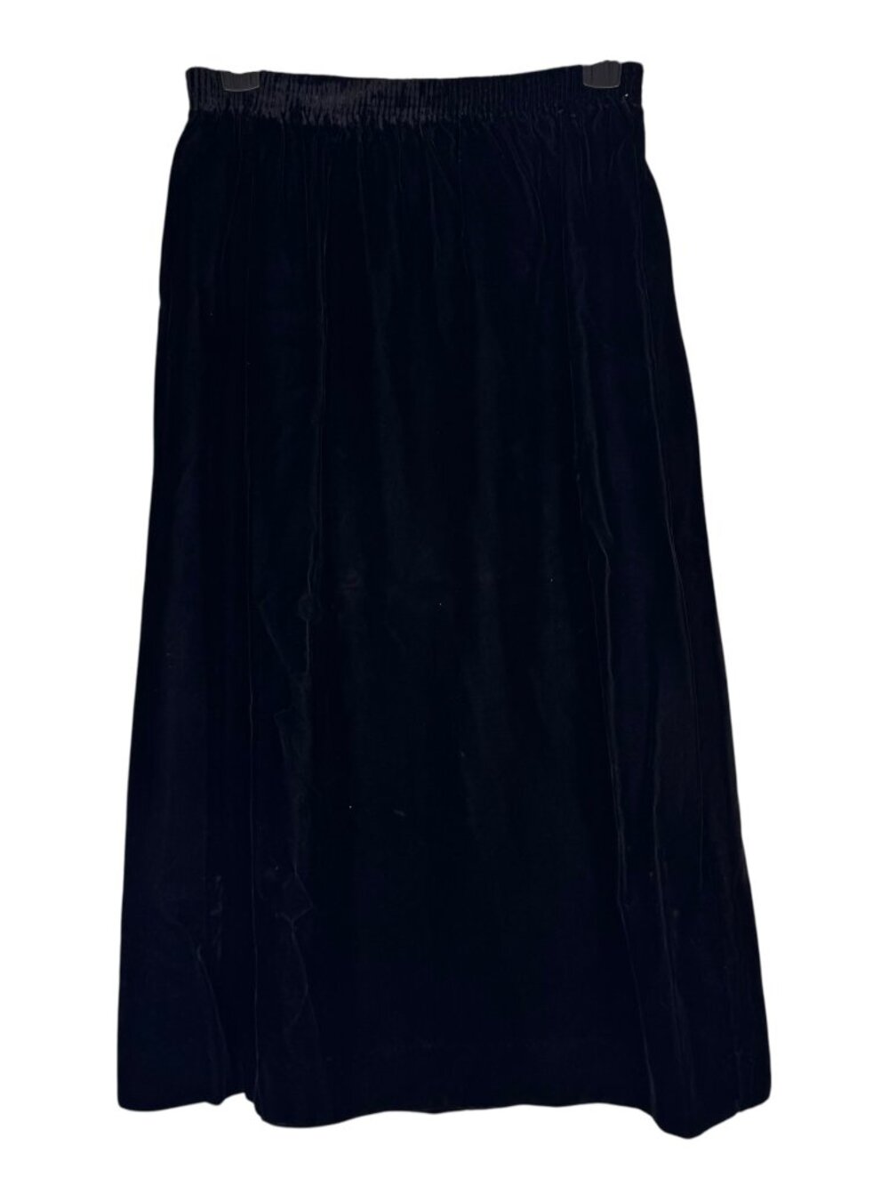 Vintage Koret Black Velvet Midi Skirt Goth Punk Witchy Vampire 90s 1990s Club L
